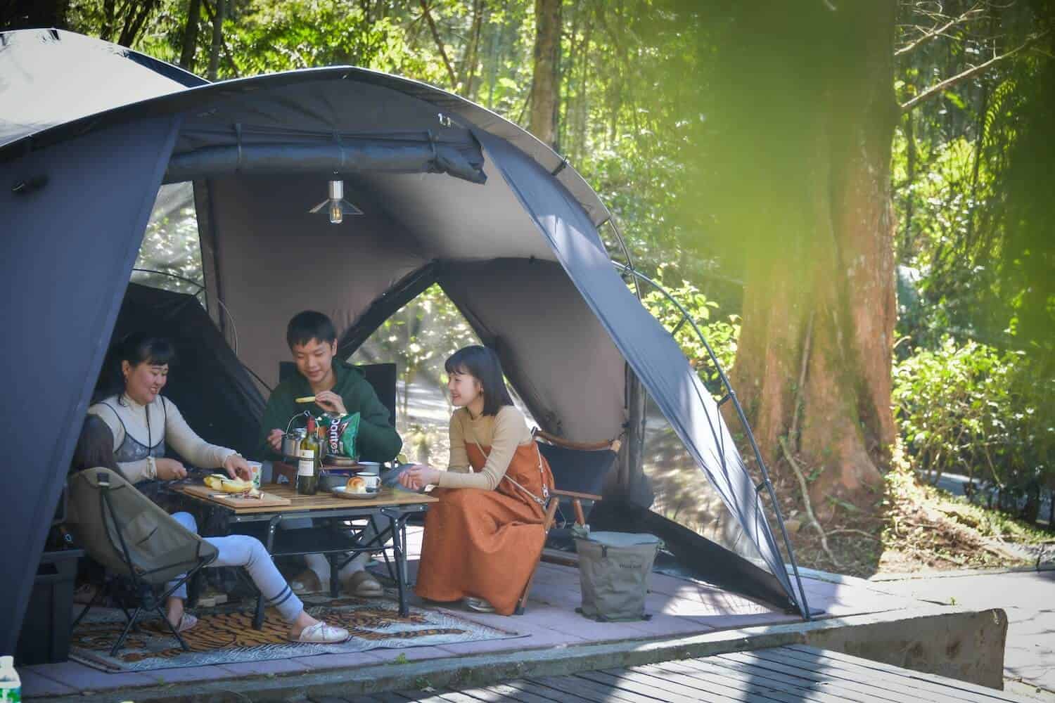 溪頭生態露營區，員工旅遊露營